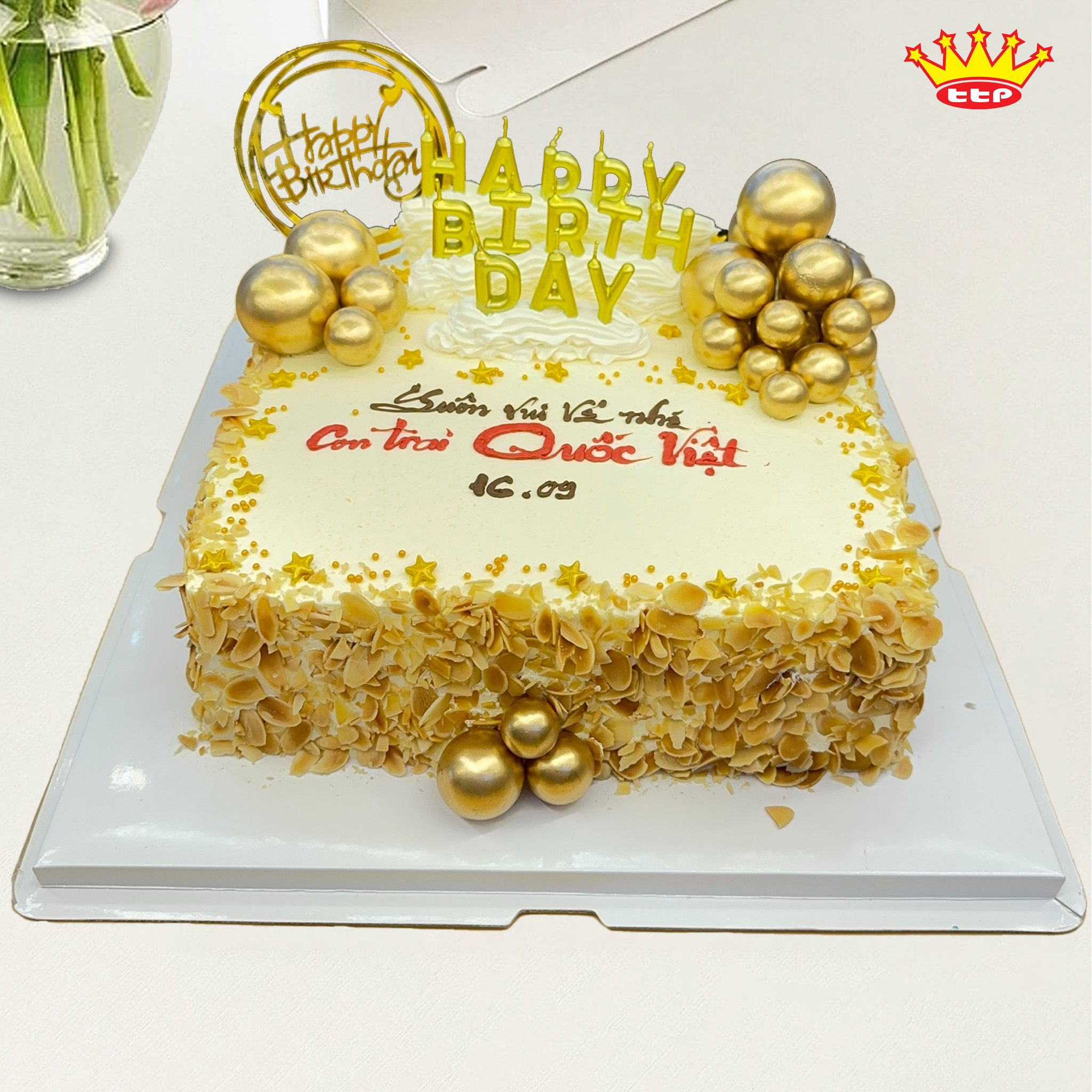 Bánh kem bắp hình chữ nhật
