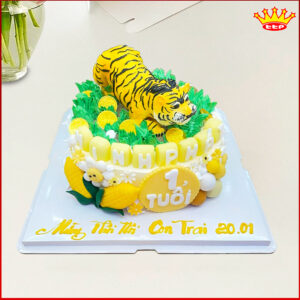 Bánh kem đầy tháng - thôi nôi