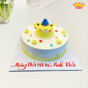 Bánh kem gấu tặng thôi nôi bé trai